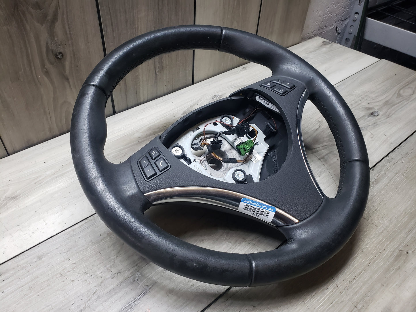 BMW 11-13 E93 335i Sport Leather Steering Wheel Black MT LCI