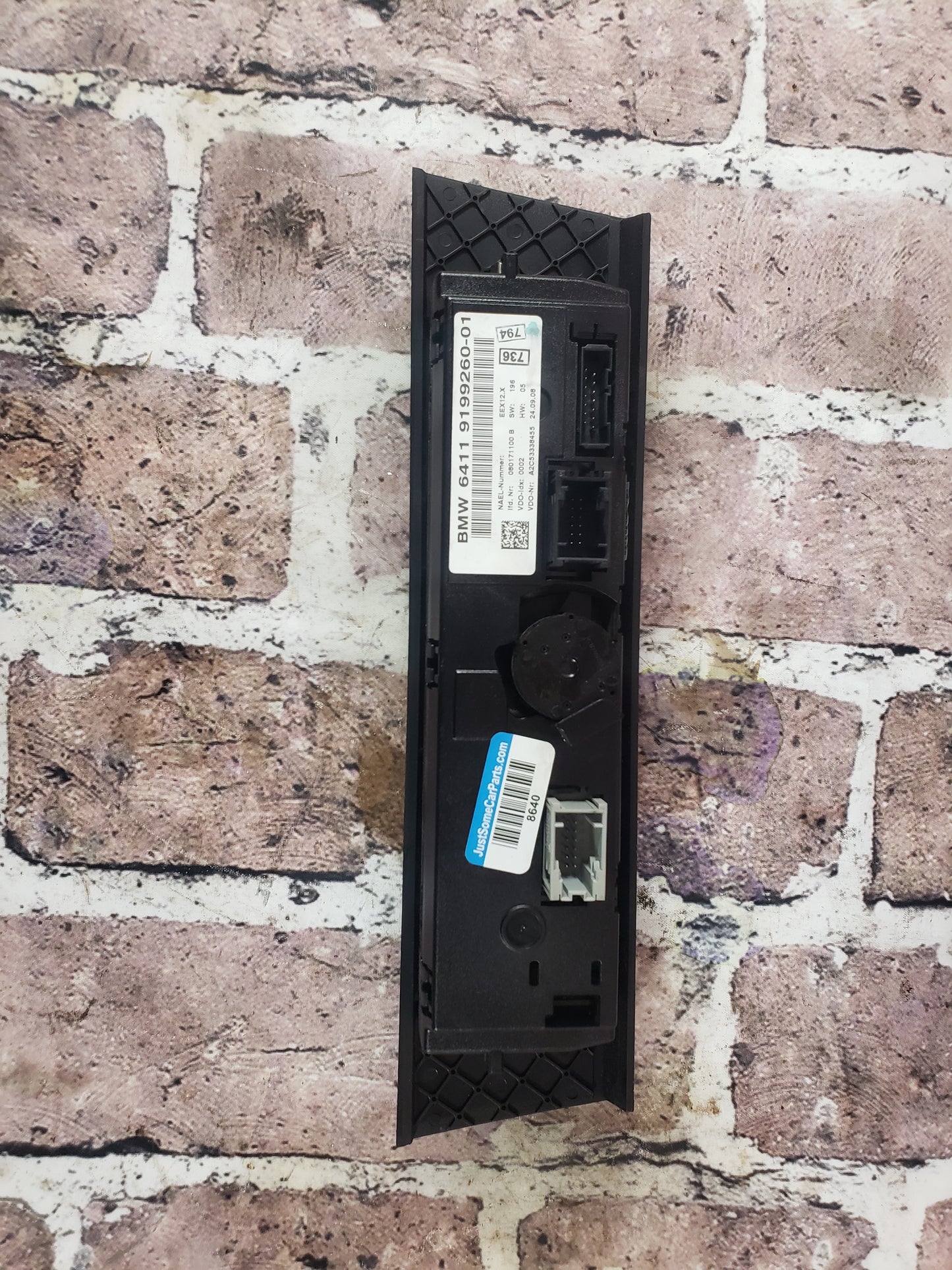 BMW 09-11 E90 335xi  A/C Climate Control Switch Panel Black LCI