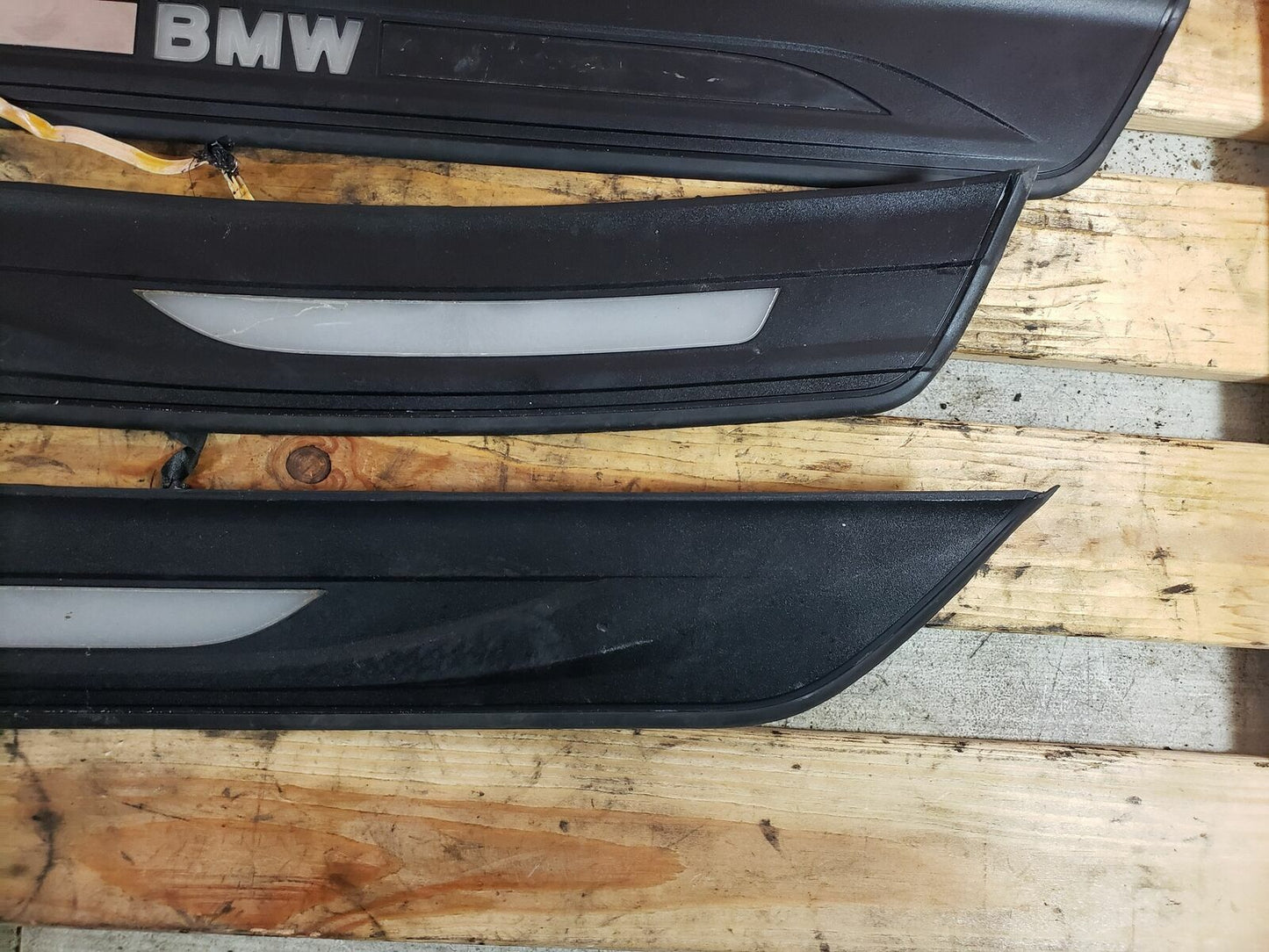 BMW 11-13 F10 DOOR ENTRY SILL STRIP SET OF FOUR FRONT+REAR Pre LCI
